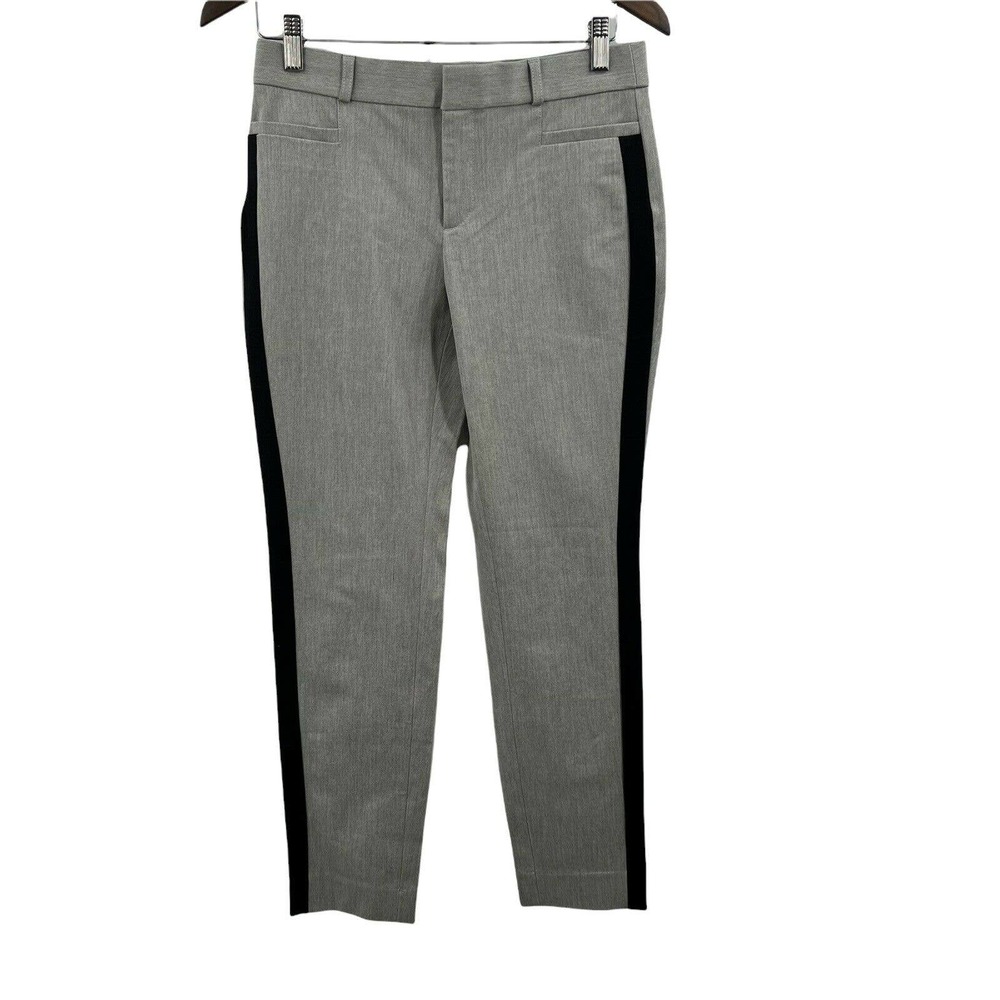 Banana Republic Sloan Curvy Fit Grey Side Stripe Pant Size 2